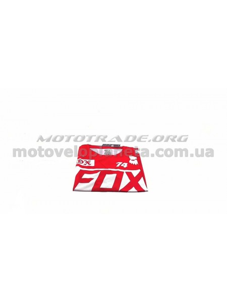 Футболка (бело-красная size L) FOX, шт Футболка (бело-красная size L) FOX, шт
