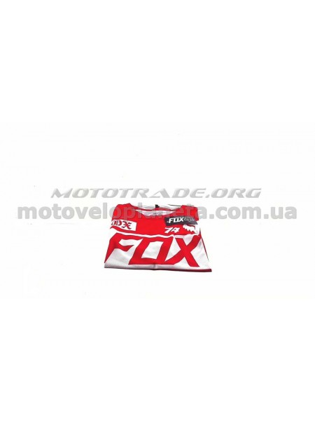 Футболка (бело-красная size M) FOX, шт Футболка (бело-красная size M) FOX, шт