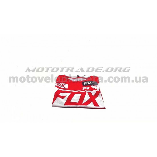 Футболка   (бело-красная size M)   FOX, шт
