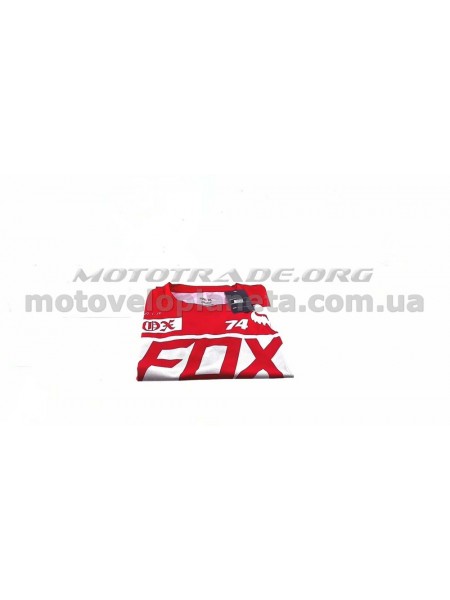Футболка (бело-красная size XL) FOX, шт Футболка (бело-красная size XL) FOX, шт