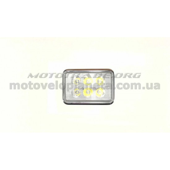 Фара (в сборе)   4T CB125, CG125   (квадратная, LED, 6 дидов, 18W)   EVO, шт