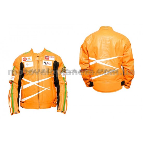 Мотокуртка   DAQINESE   (кожзам) (size:XXL, оранжевая, mod:3), шт