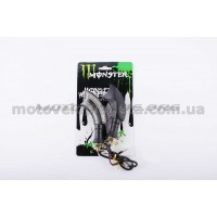 Повороты светодиодные (пара)   изогнутые   (черные, прозрачные, 21 диод)   MONSTER ENERGY, пара