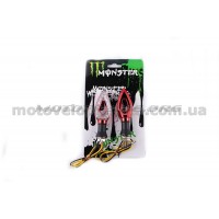 Повороты светодиодные (пара)   стреловидные   (красные, прозрачные)   MONSTER ENERGY, пара