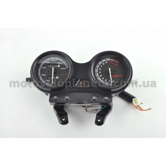 Панель приборов (в сборе)   Yamaha YBR 125   (140км/ч, тахометр, черная)   (#MY-127), шт
