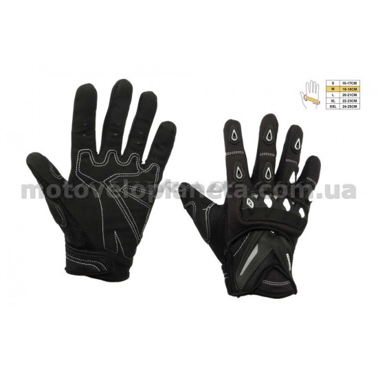 Перчатки   SCOYCO   (mod:MC-10, size:M, черные, текстиль), пара