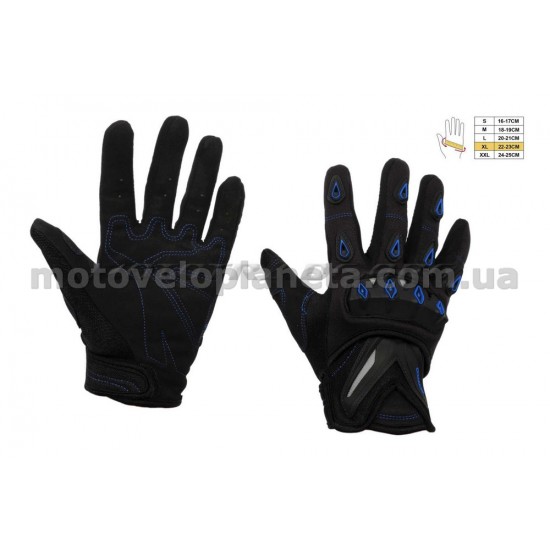 Перчатки   SCOYCO   (mod:MC-10, size:XL, синие, текстиль), пара