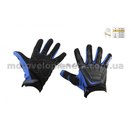 Перчатки   SCOYCO   (mod:MC-08, size:M, синие, текстиль), пара