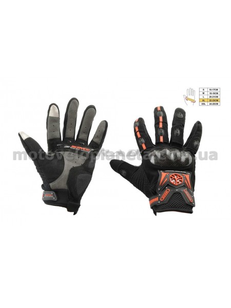 Перчатки SCOYCO (mod:MC-20, size:XL, красные, текстиль), пара Перчатки SCOYCO (mod:MC-20, size:XL, красные, текстиль), пара