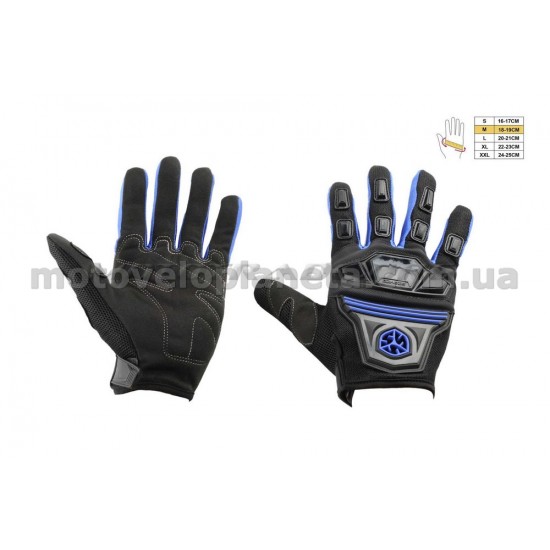 Перчатки   SCOYCO   (mod:MC-24, size:M, синие, текстиль), пара