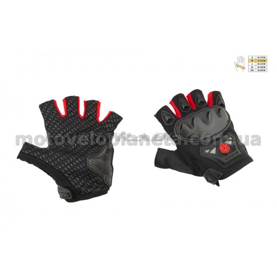 Перчатки без пальцев   (mod:MC-29D,size:M, красные)   SCOYCO, пара