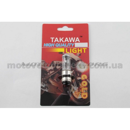 Лампа P15D-25-1 (1 ус)   12V 35W/35W   (белая)   (блистер)   (S-head)   TAKAWA   (mod:A), шт