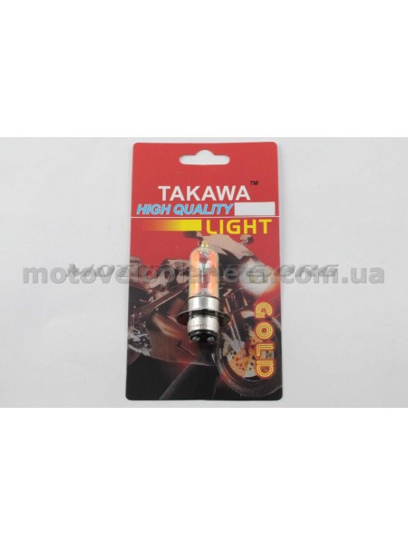 Лампа P15D-25-1 (1 ус)   12V 50W/50W   (хамелеон радужный)   (блистер)   TAKAWA   (mod:A), шт