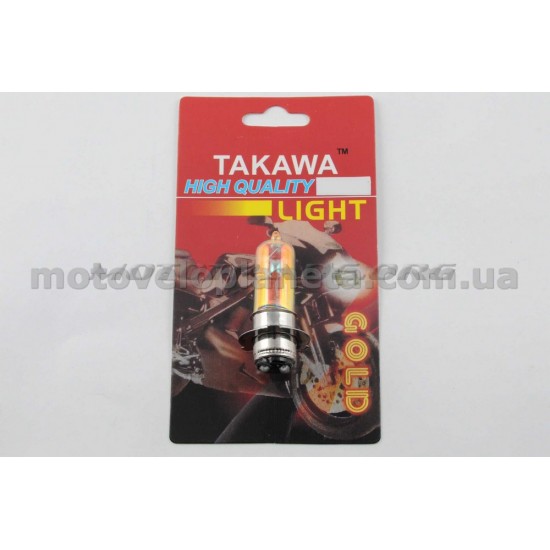 Лампа P15D-25-3 (3 уса)   12V 35W/35W   (хамелеон розовый)   (блистер)   TAKAWA   (mod:A), шт