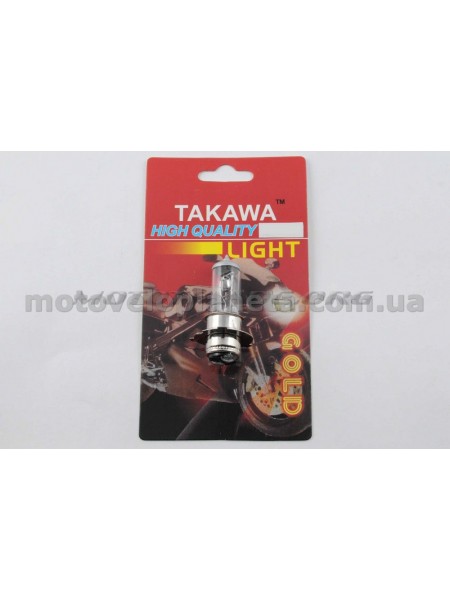 Лампа P15D-25-3 (3 уса)   12V 50W/50W   (белая)   (блистер)   (S-head)   TAKAWA   (mod:A), шт