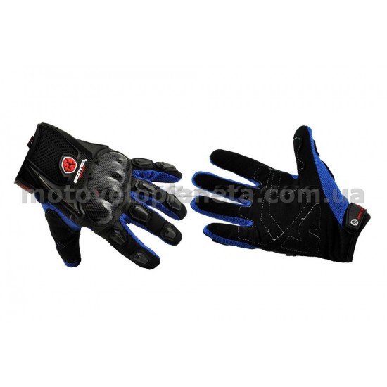 Перчатки   SCOYCO   (mod:HD-12, size:M, синие, текстиль, карбон), пара
