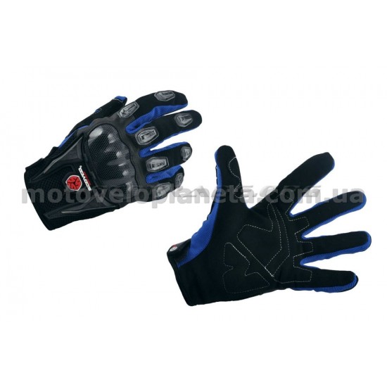 Перчатки   SCOYCO   (mod:HD-12, size:XL, синие, текстиль, карбон), пара