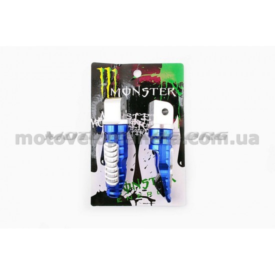 Подножки пассажирские   (mod:1, синие)   MONSTER ENERGY, пара