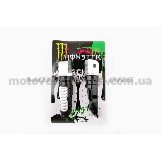 Подножки пассажирские   (mod:1, черные)   MONSTER ENERGY, пара