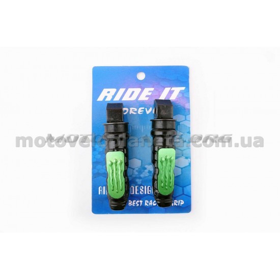 Подножки пассажирские   (mod:monster energy)   (зеленые)   RIDE IT, пара