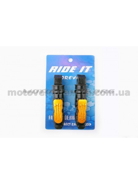 Подножки пассажирские   (mod:monster energy)   (желтые)   RIDE IT, пара