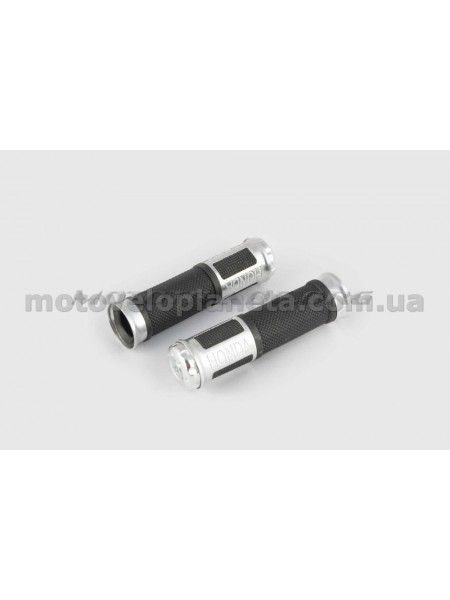 Ручки руля с алюм. отбойником (серебро) (mod:Honda)   GJCT, пара