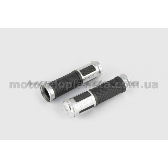 Ручки руля с алюм. отбойником (серебро) (mod:Honda)   GJCT, пара