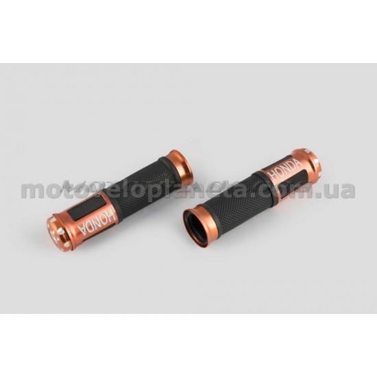 Ручки руля с алюм. отбойником (бронзовые) (mod:Honda)   GJCT, пара