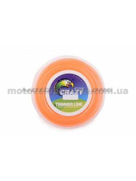 Леска мотокосы   Ø2,4mm, 15 метров   (квадратная, оранжевая)   ZHGT, шт