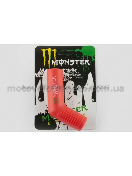 Резинка заводной ножки   MONSTER ENERGY   (универсальная, красная)   XJB, шт