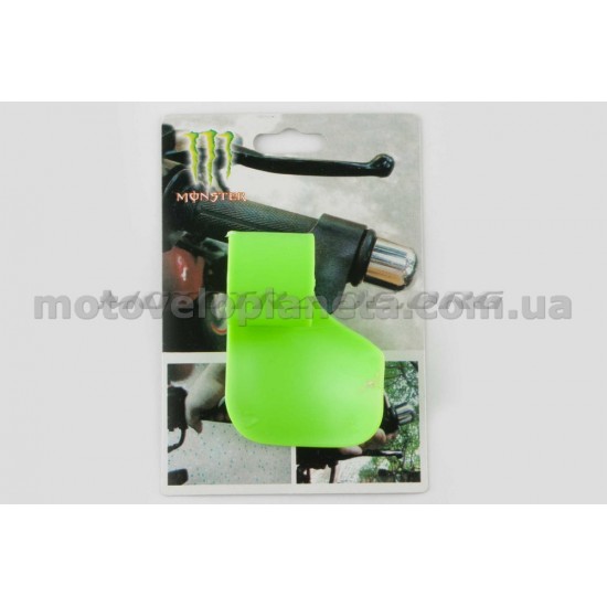 Рычаг круиз контроля ручки газа   MONSTER ENERGY   (универсальный, зеленый)   XJB, пара