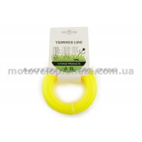 Леска мотокосы   Ø2,7mm, 15 метров   (квадрат, желтая)   YLA, шт