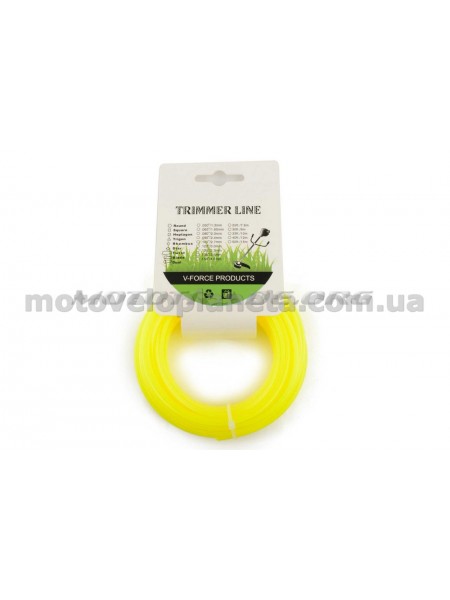 Леска мотокосы   Ø2,7mm, 15 метров   (квадрат, желтая)   YLA, шт