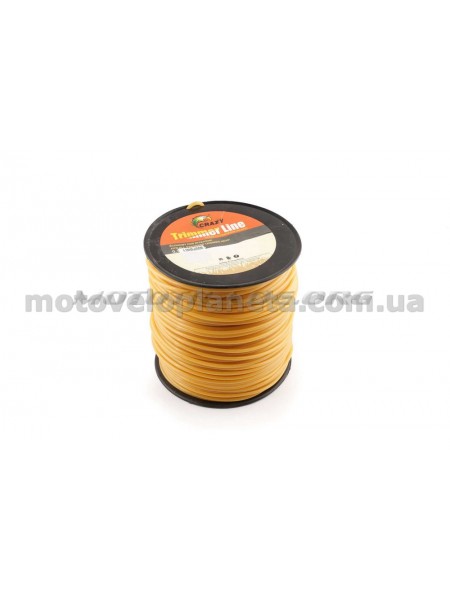 Леска мотокосы   Ø4,0mm, 200 метров   (квадратная, желтая), шт