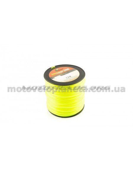 Леска мотокосы   Ø4,0mm, 200 метров   (звезда, желтая), шт