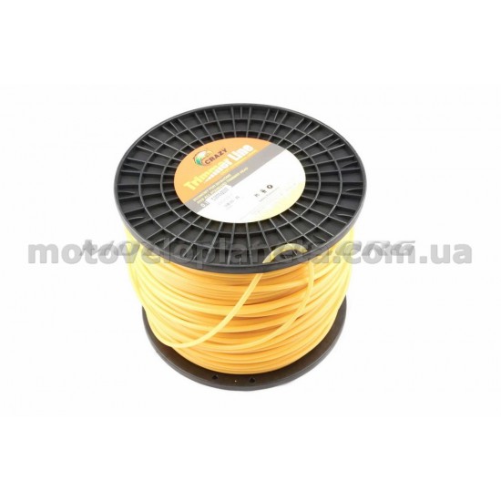 Леска мотокосы   Ø5,0mm, 200 метров   (круглая, желтая), шт