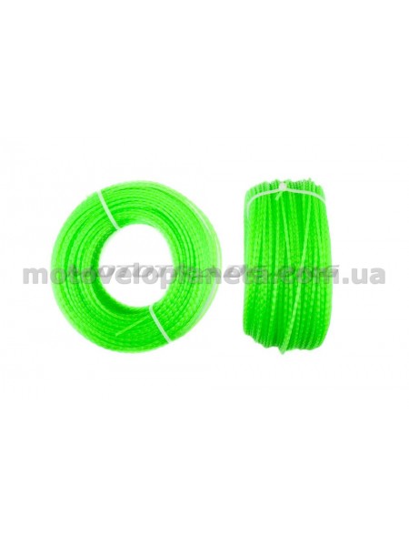 Леска мотокосы   Ø2,0mm, 100 метров   (косичка, зеленая)   BEST, шт