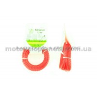 Леска мотокосы   Ø2,4mm, 15 метров   (косичка, красная)   BEST, шт