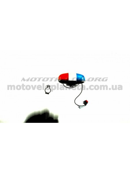 Сигнал велосипедный с подсветкой   Police   (красно- синий) (mod:JY-325A)   DS, шт