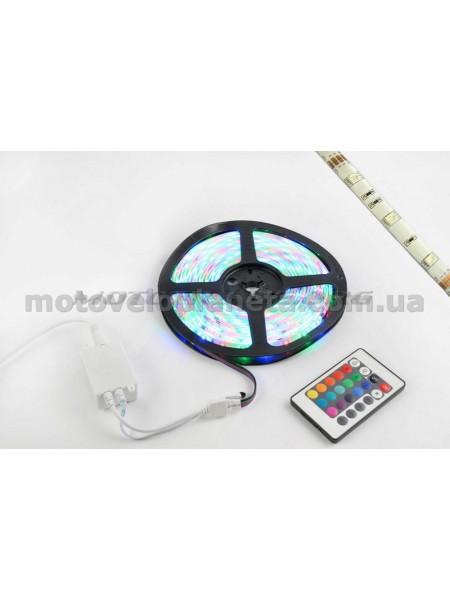 Лента светодиодная SMD 5050 (RGB, влагостойкая, 60 крист/1м, бухта 5м) (+ RGB-контроллер), шт Лента светодиодная SMD 5050 (RGB, влагостойкая, 60 крист/1м, бухта 5м) (+ RGB-контроллер), шт