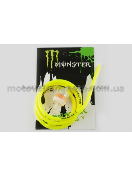 Шланг топливный Ø4mm, 1 метр (желтый) MONSTER ENERGY (XJB), шт Шланг топливный Ø4mm, 1 метр (желтый) MONSTER ENERGY (XJB), шт