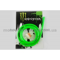 Шланг топливный   Ø4mm, 1 метр   (зеленый)   MONSTER ENERGY   (XJB), шт