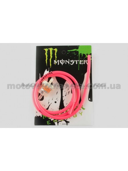 Шланг топливный Ø4mm, 1 метр (красный) MONSTER ENERGY (XJB), шт Шланг топливный Ø4mm, 1 метр (красный) MONSTER ENERGY (XJB), шт