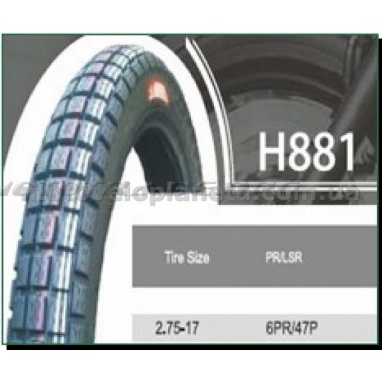 Мотошина   2,75 -17   TT (H-881 ТТ  CHAOYANG,камерная)   LTK, шт
