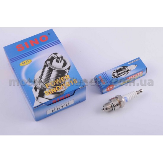 Свеча   E6TC   M14*1,25 12,7mm   (2T скутеры 50-125сс)   SINO 1818, шт