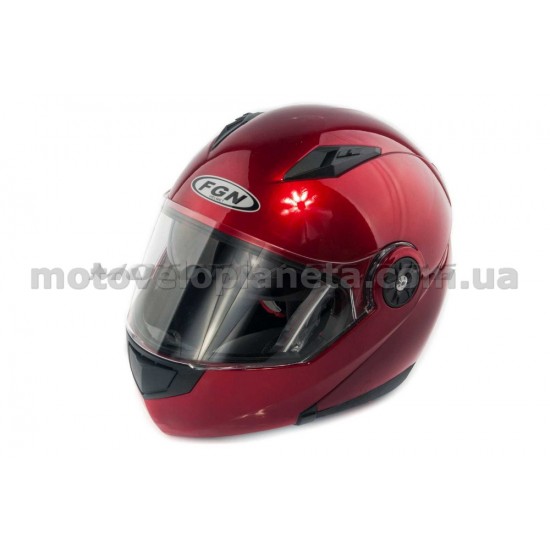 Шлем трансформер   (mod:FX-115) (size:XL, красный)   FGN, шт