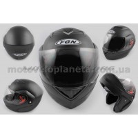 Шлем трансформер   (mod:J) (size:ХL, черный матовый с узором)    FGN, шт