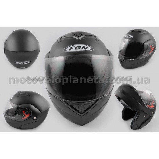 Шлем трансформер   (mod:J) (size:ХL, черный матовый с узором)    FGN, шт