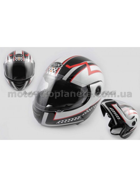 Шлем трансформер   (mod:RACE) (size:L,черный) Ш79   FGN, шт