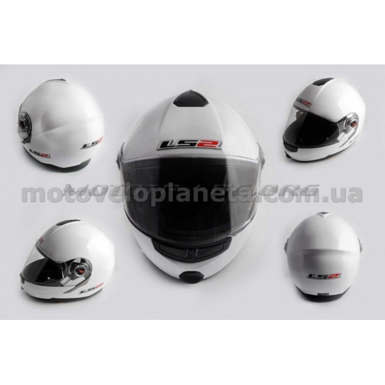 Шлем трансформер   (size:M, белый, + солнцезащитные очки)   LS-2, шт